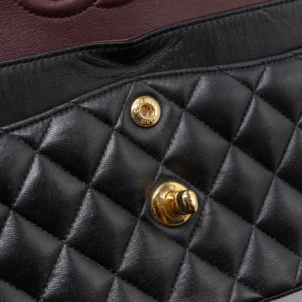 CHANEL SMALL CLASSIC DOUBLE FLAP BAG LAMBSKIN BLACK GHW