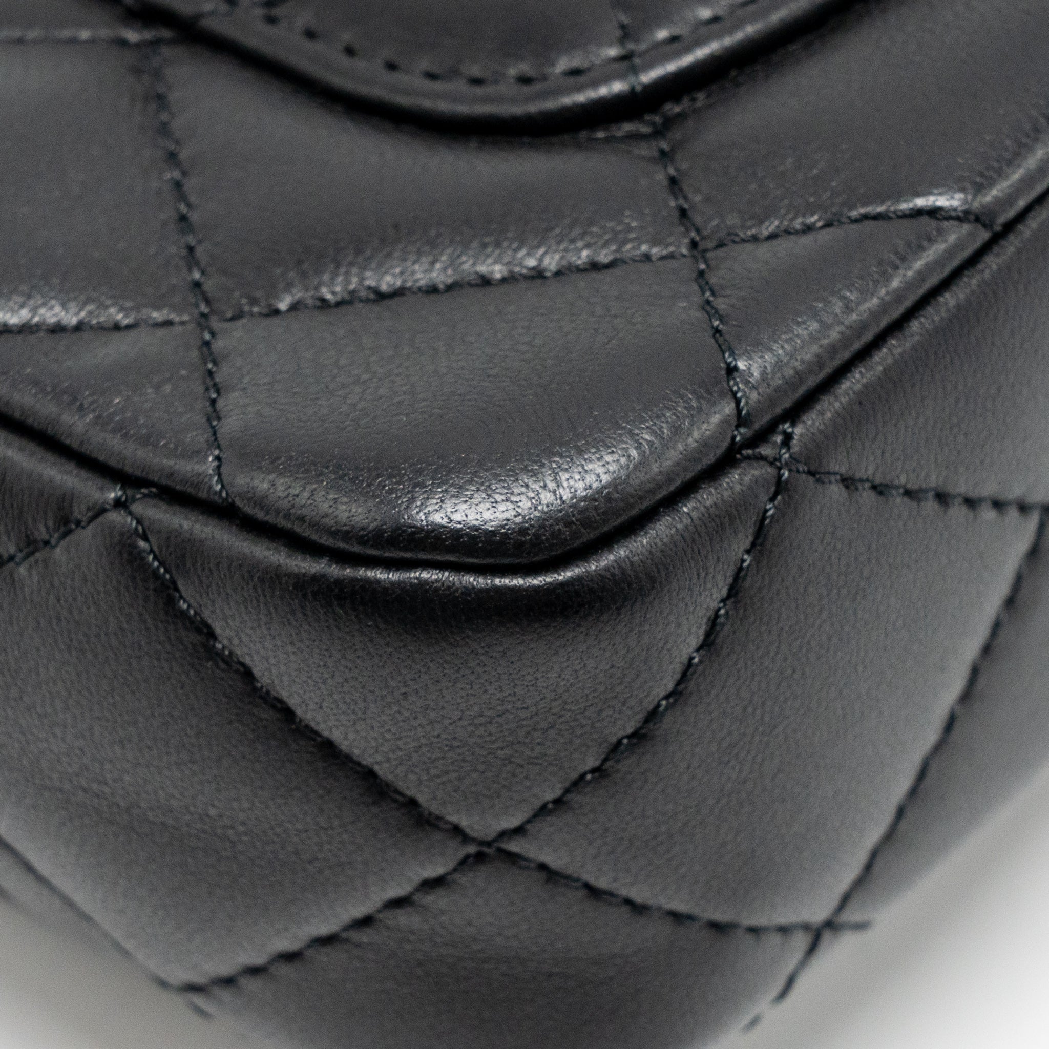 CHANEL 24S TOP HANDLE MINI FLAP BAG LAMBSKIN BLACK GHW (MICROCHIP)