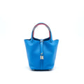 HERMES PICOTIN 18 BLEU FRIDA/ ROSE MEXICO IN SHW