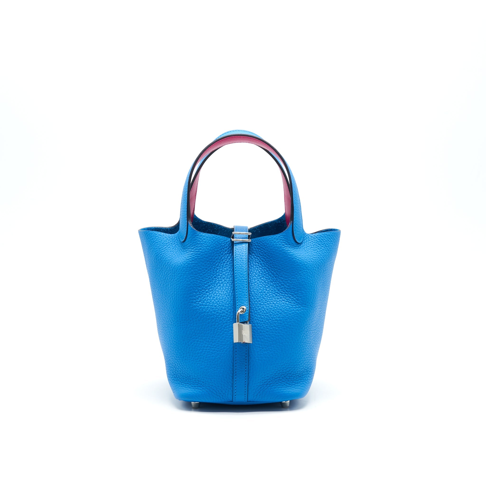 HERMES PICOTIN 18 BLEU FRIDA/ ROSE MEXICO IN SHW
