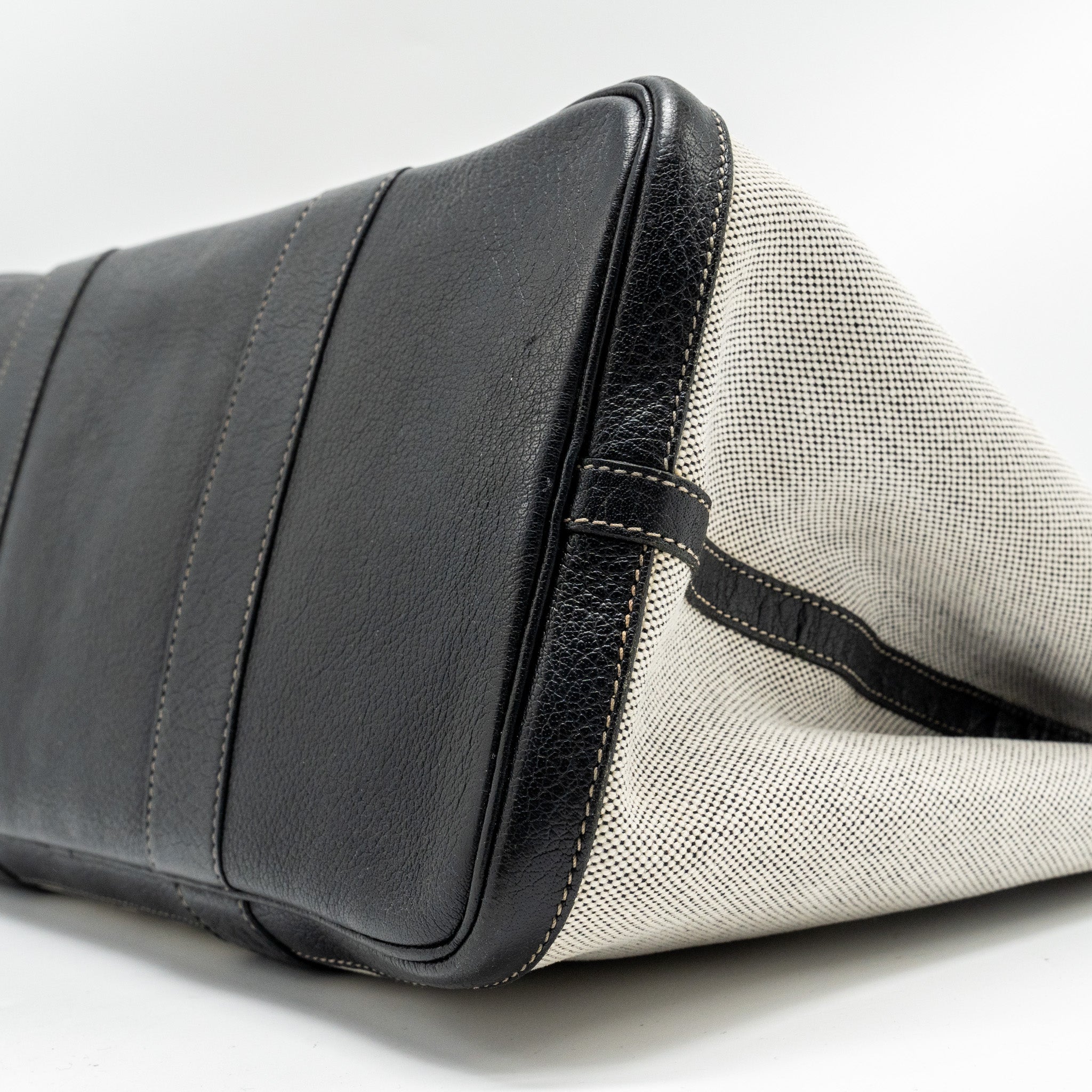 HERMES VINTAGE GARDEN PARTY 36 CANVAS/NEGONDA BLACK/ECRU SHW