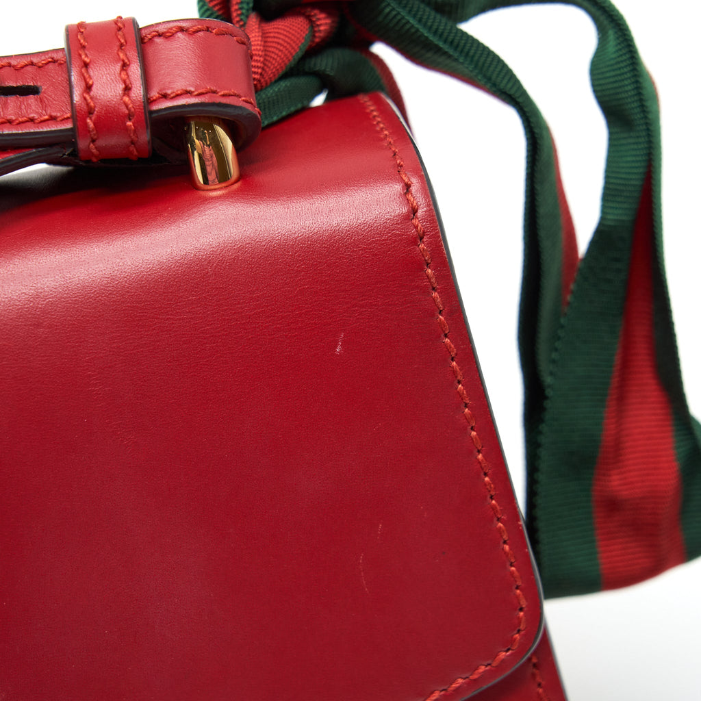 GUCCI SMALL SYLVIE SHOULDER BAG RED GHW