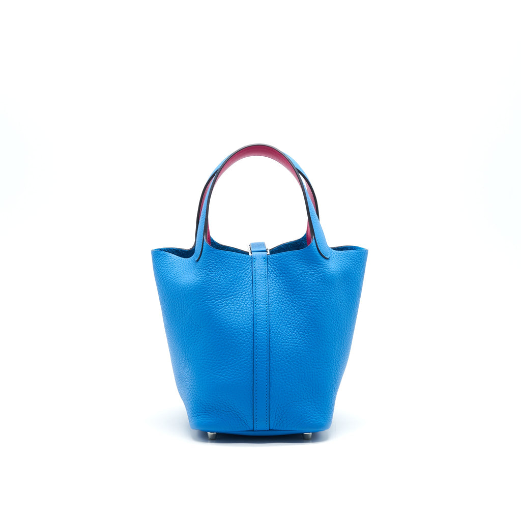 HERMES PICOTIN 18 BLEU FRIDA/ ROSE MEXICO IN SHW