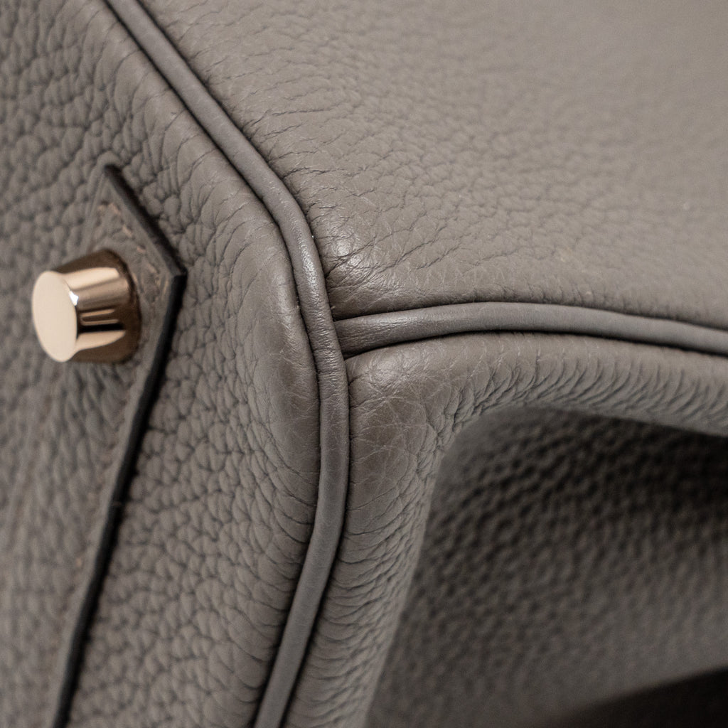 HERMES BIRKIN 30 TOGO 8F GRIS ETAIN RGHW