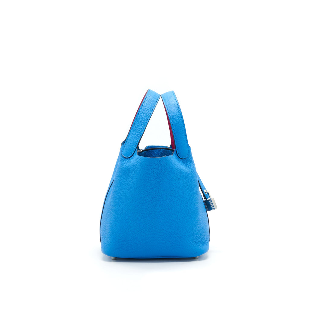 HERMES PICOTIN 18 BLEU FRIDA/ ROSE MEXICO IN SHW