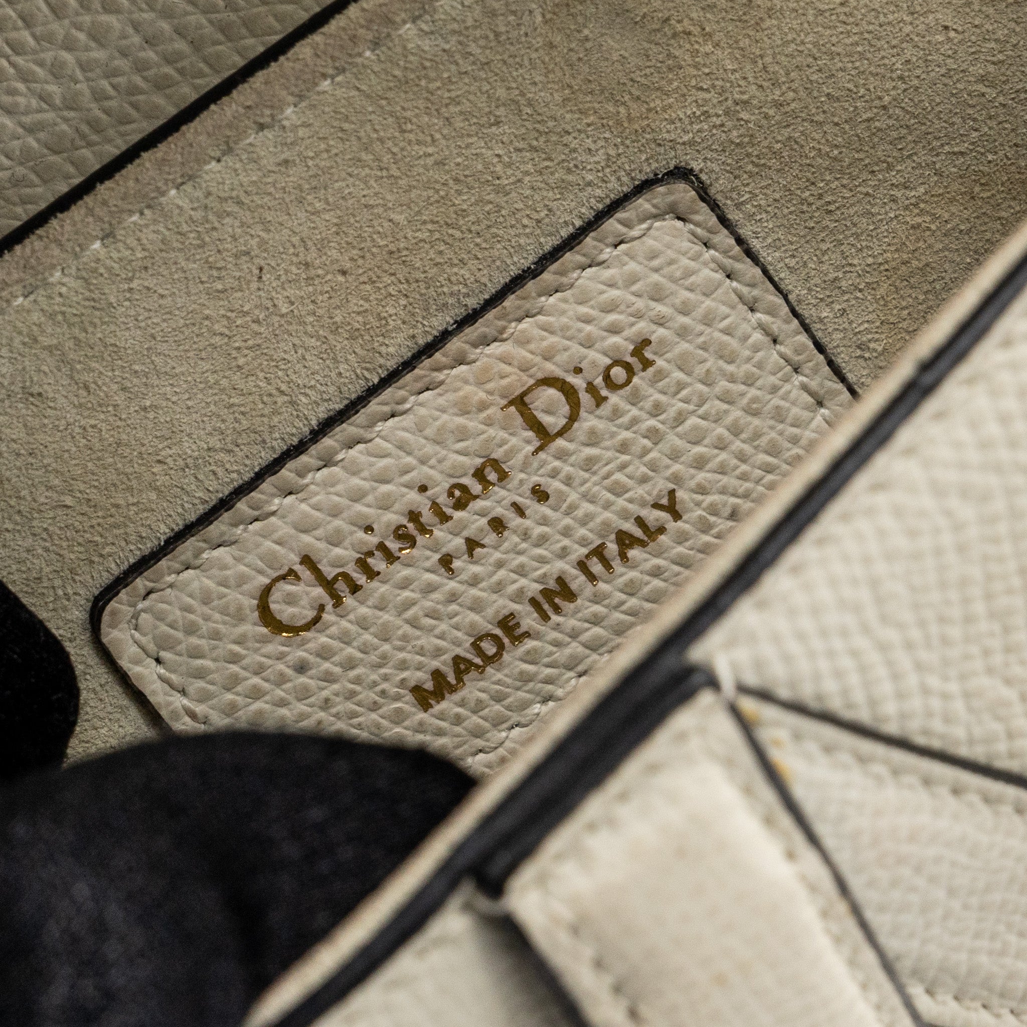 DIOR MINI SADDLE BAG CALFSKIN WHITE BRUSHED GHW