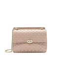 VALENTINO ROCKSTUD SPIKE NAPPA LEATHER CROSSBODY BAGS POUDRE