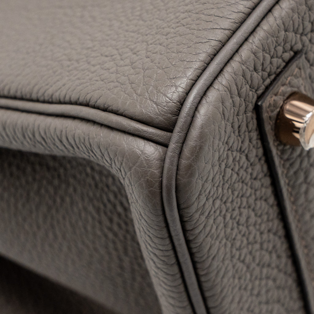 HERMES BIRKIN 30 TOGO 8F GRIS ETAIN RGHW