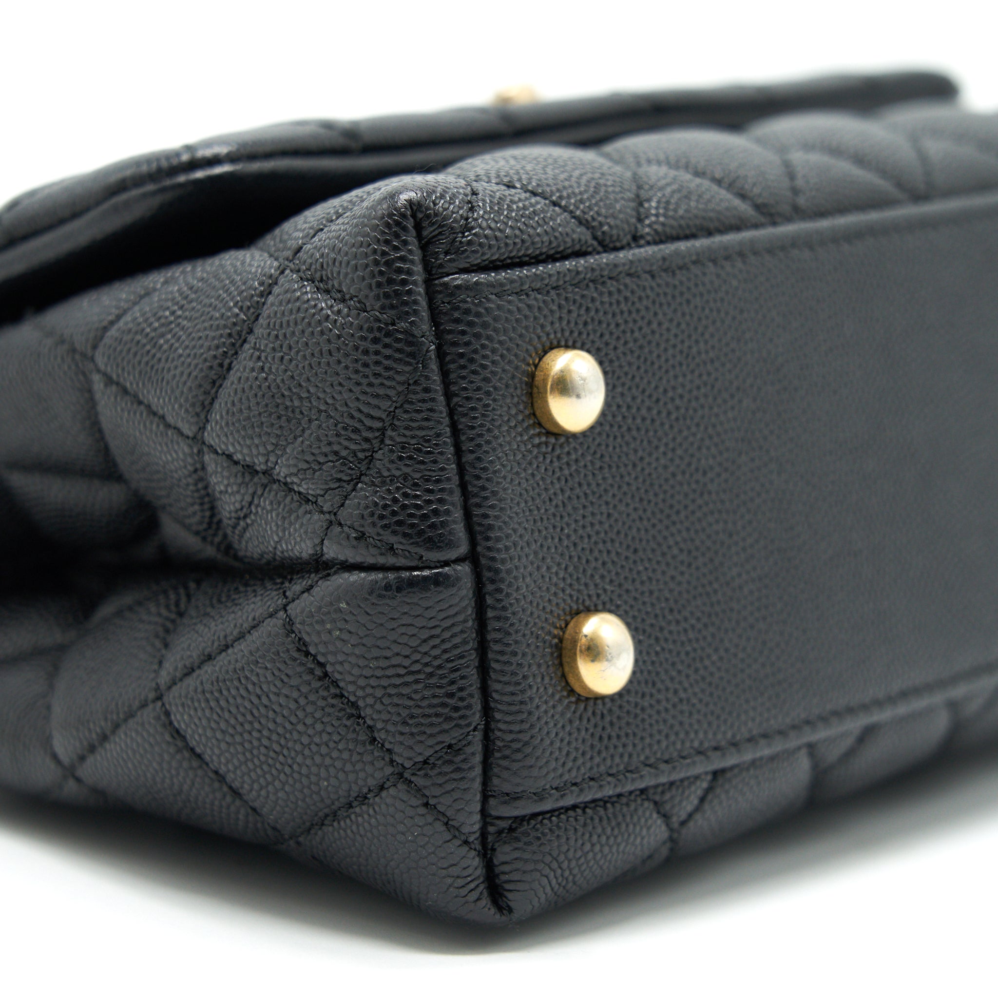 CHANEL CAVIAR MINI COCOHANDLE BLACK GHW SERIAL25