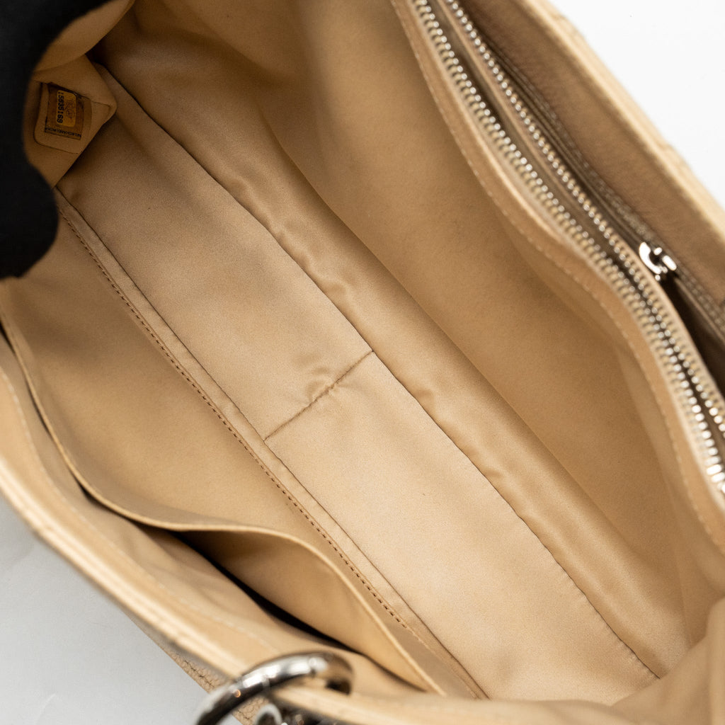 CHANEL GRAND SHOPPING TOTE BAG CAVIAR BEIGE SHW