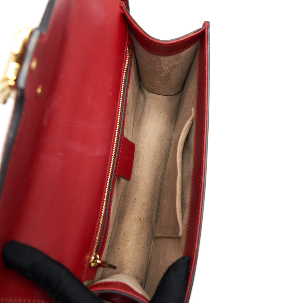 GUCCI SMALL SYLVIE SHOULDER BAG RED GHW