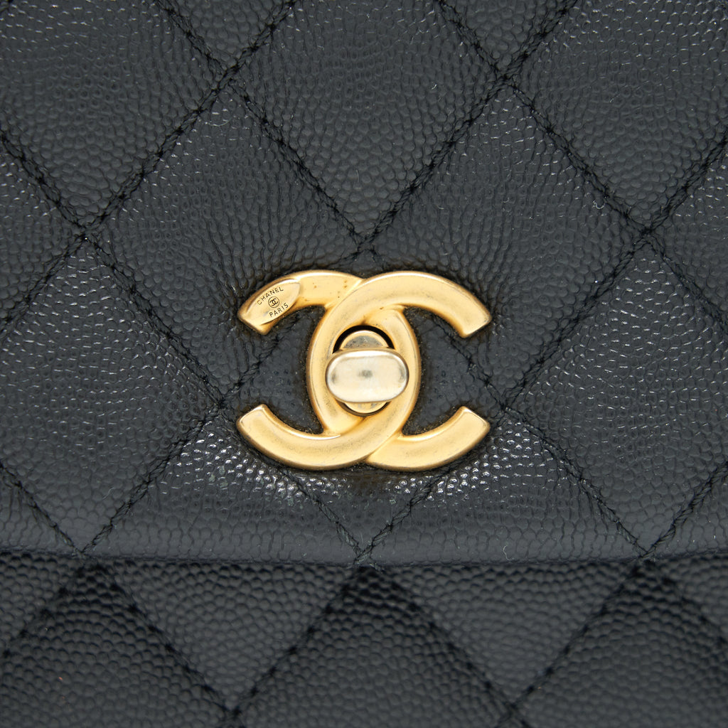 CHANEL CAVIAR MINI COCOHANDLE BLACK GHW SERIAL25
