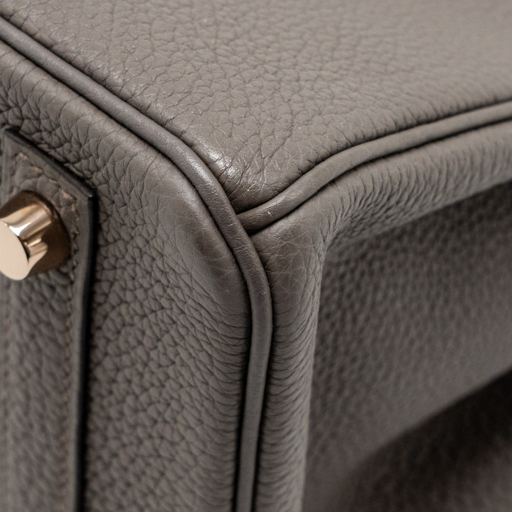 HERMES BIRKIN 30 TOGO 8F GRIS ETAIN RGHW
