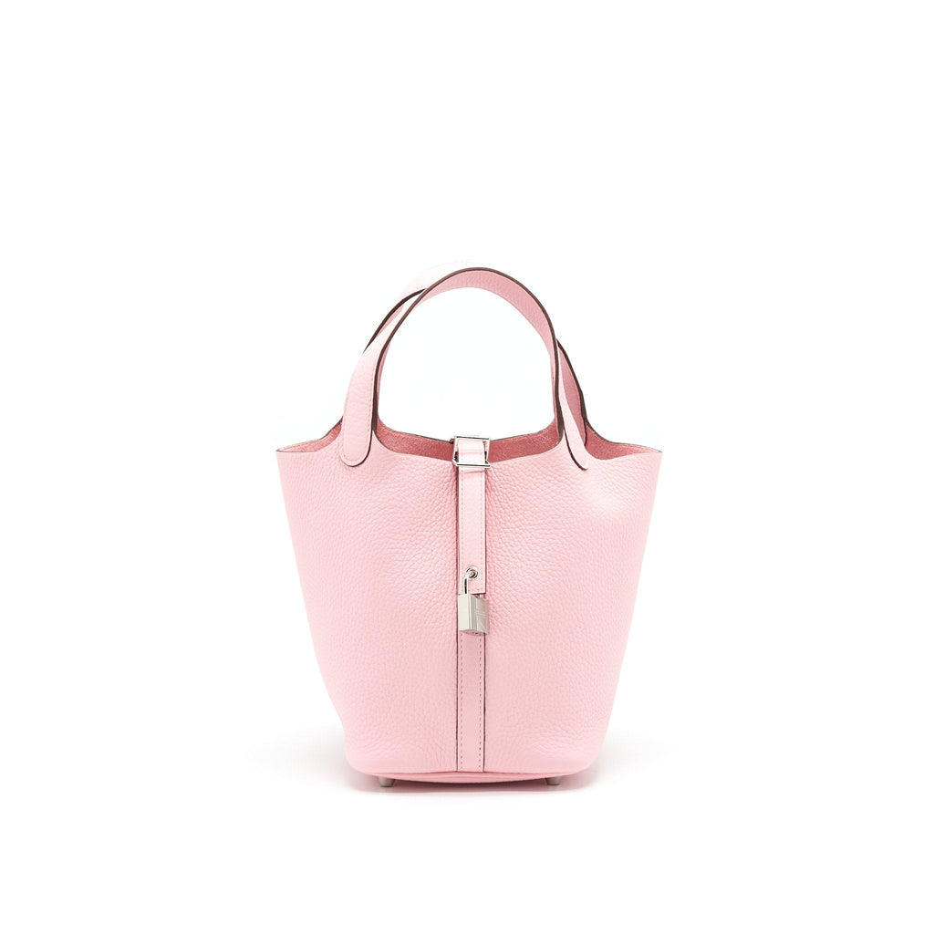 HERMES PICOTIN 18 LOCK BAG ROSE SAKURA SHW