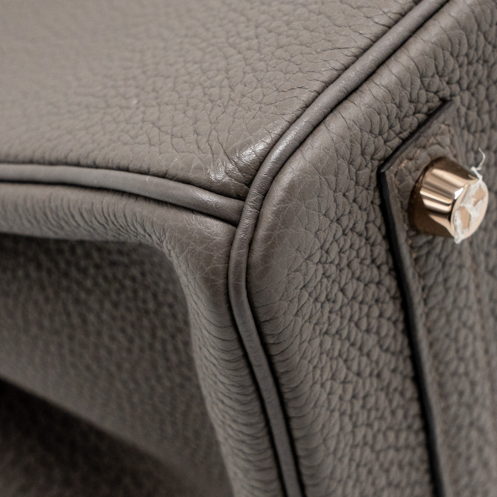 HERMES BIRKIN 30 TOGO 8F GRIS ETAIN RGHW