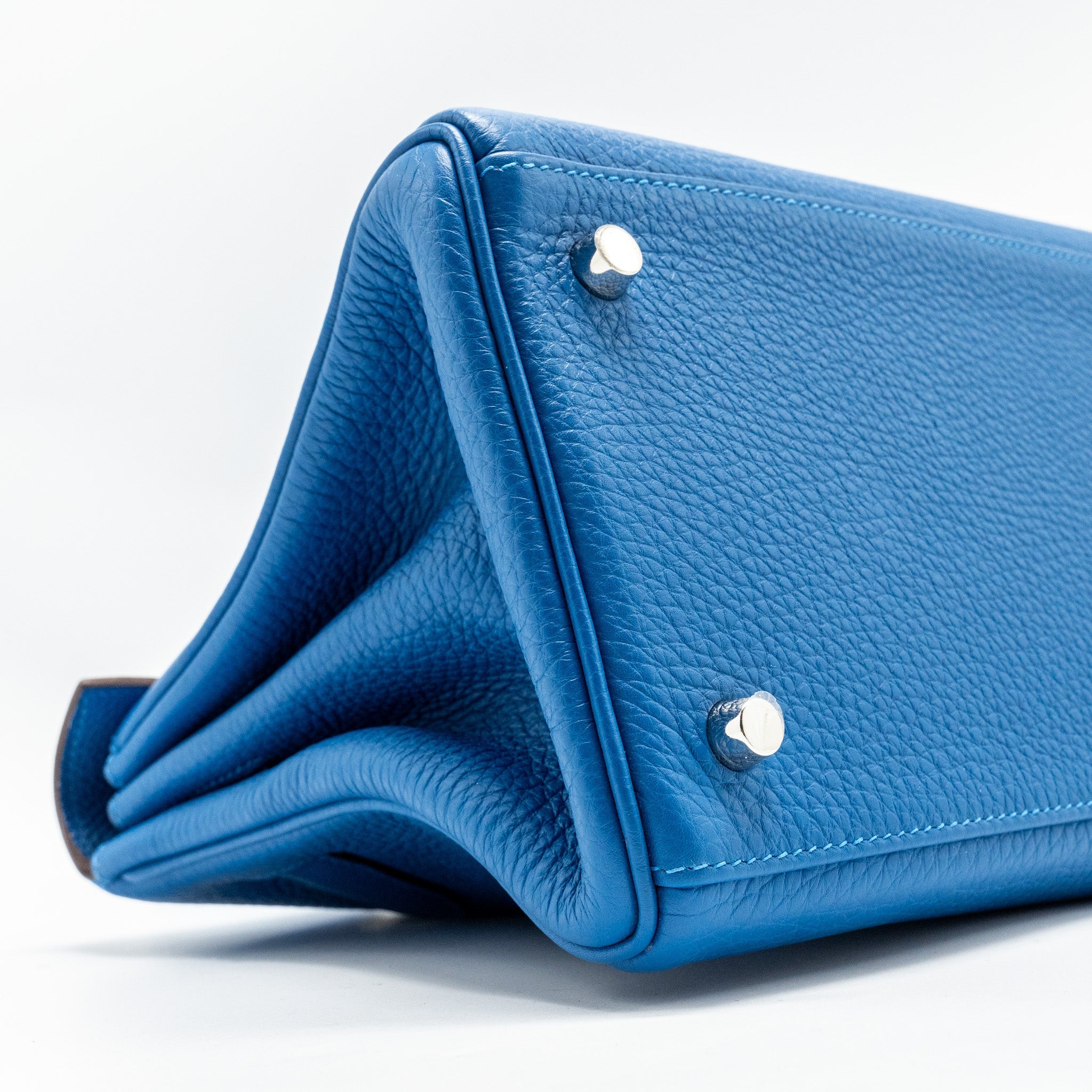 HERMES SHOULDER KELLY CLEMENCE BLUE SHW