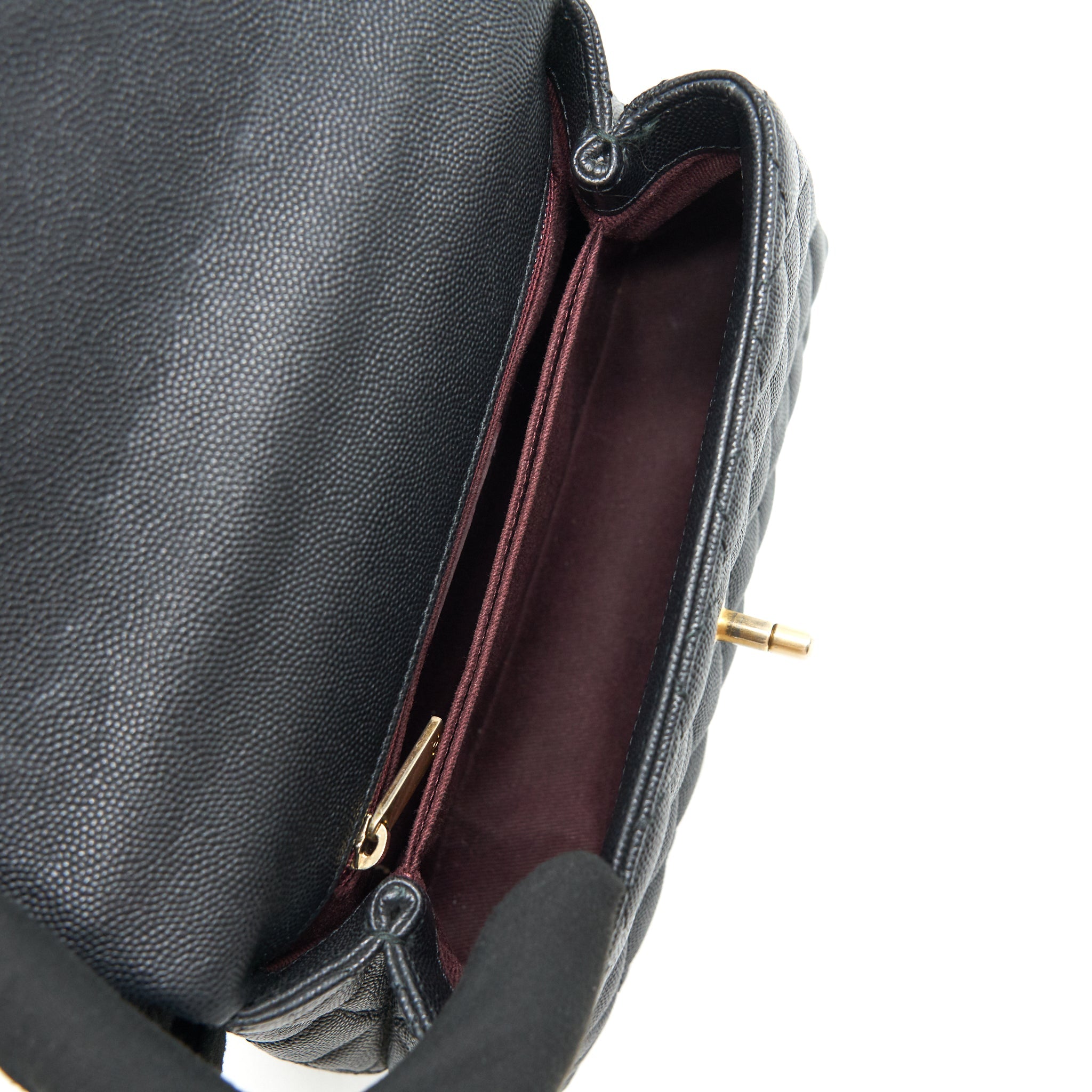 CHANEL CAVIAR MINI COCOHANDLE BLACK GHW SERIAL25