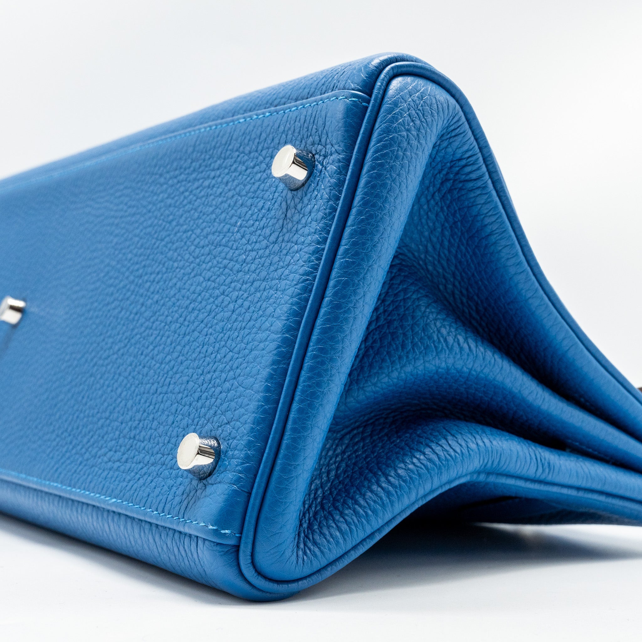 HERMES SHOULDER KELLY CLEMENCE BLUE SHW