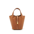HERMES PICOTIN 18 LOCK BAG BARENIA FAUBOURG CALFSKIN GOLD GHW