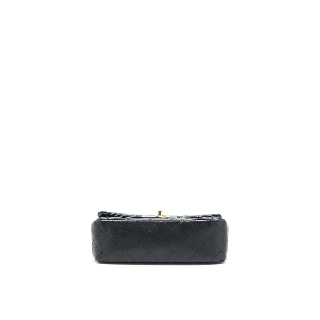 CHANEL MINI RECTANGULAR FLAP BAG LAMBSKIN BLACK GHW