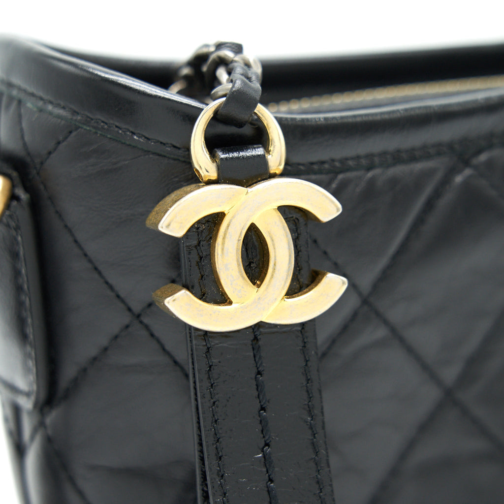CHANEL GABRIELLE SMALL HOBO BAG BLACK