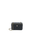 CHANEL 23C LONG VANITY WITH CHAIN CAVIAR BLACK LGHW