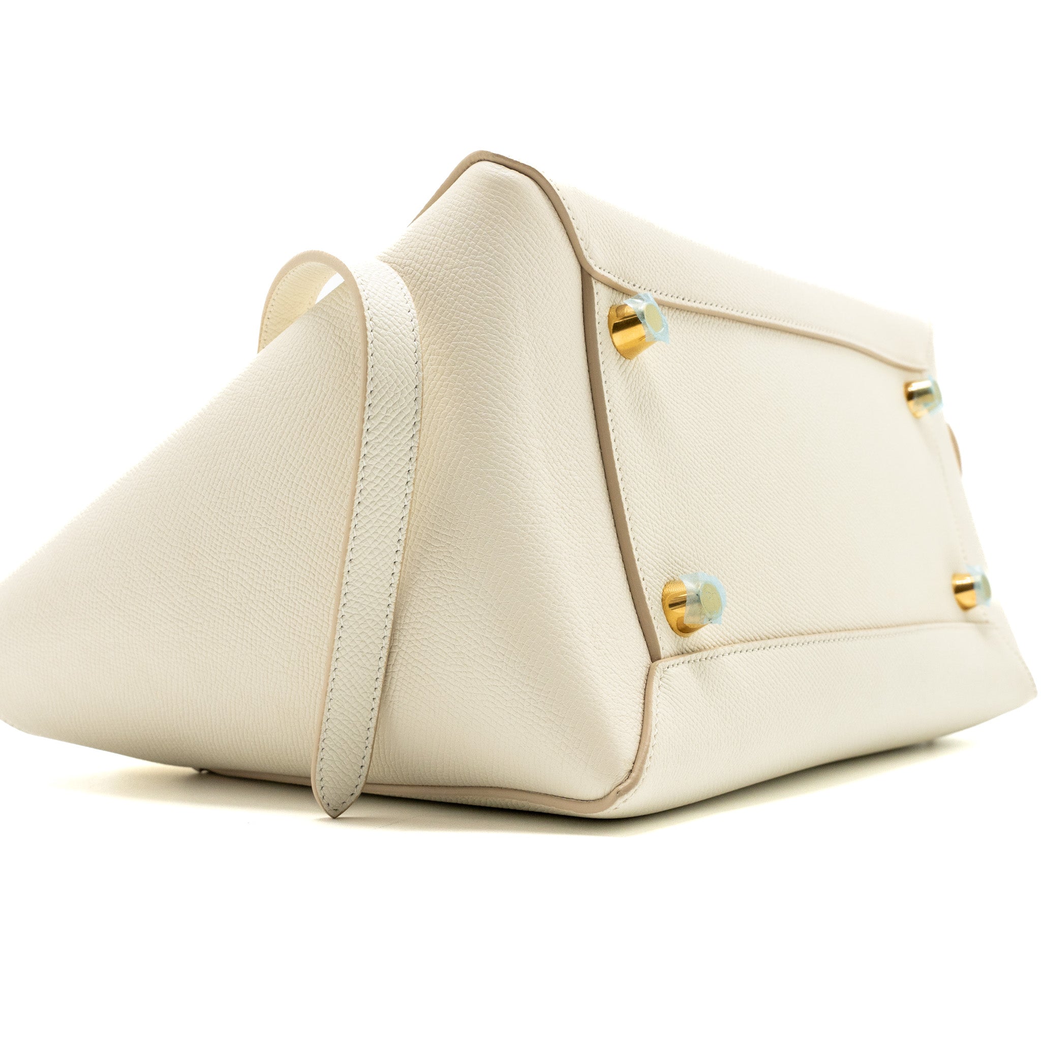 CELINE MINI BELT BAG GRAINED CALFSKIN WHITE GHW