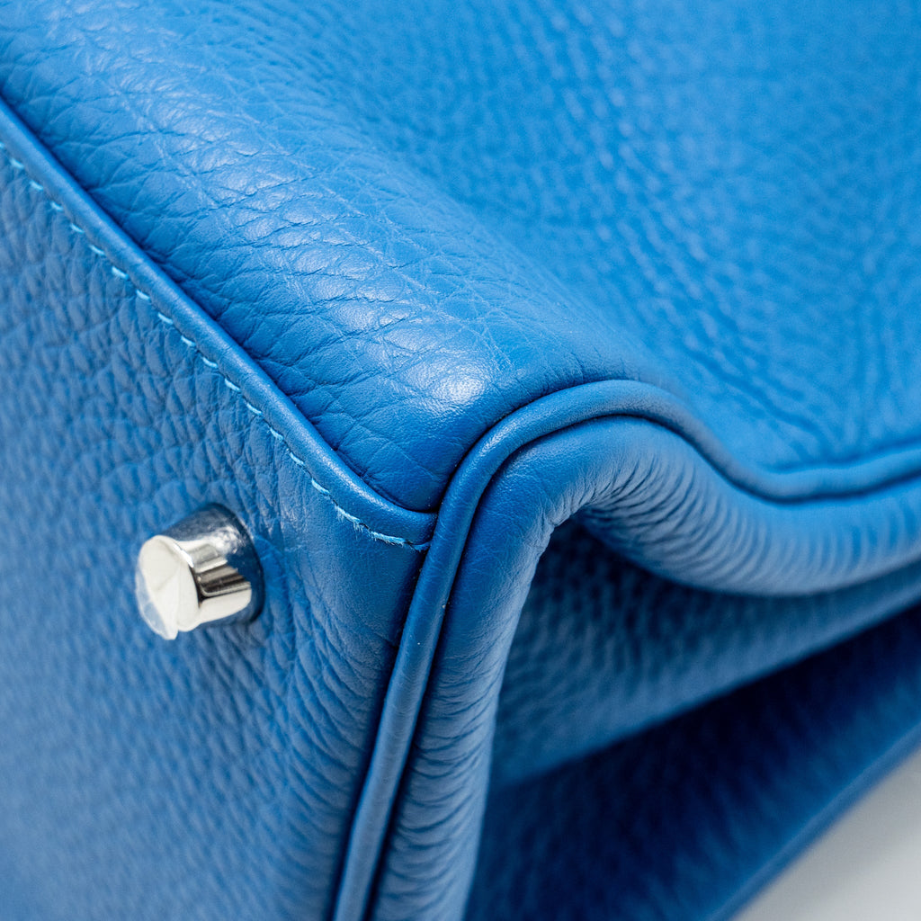 HERMES SHOULDER KELLY CLEMENCE BLUE SHW