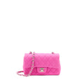 CHANEL MINI RECTANGULAR FLAP BAG GRAINED CALFSKIN PINK SHW