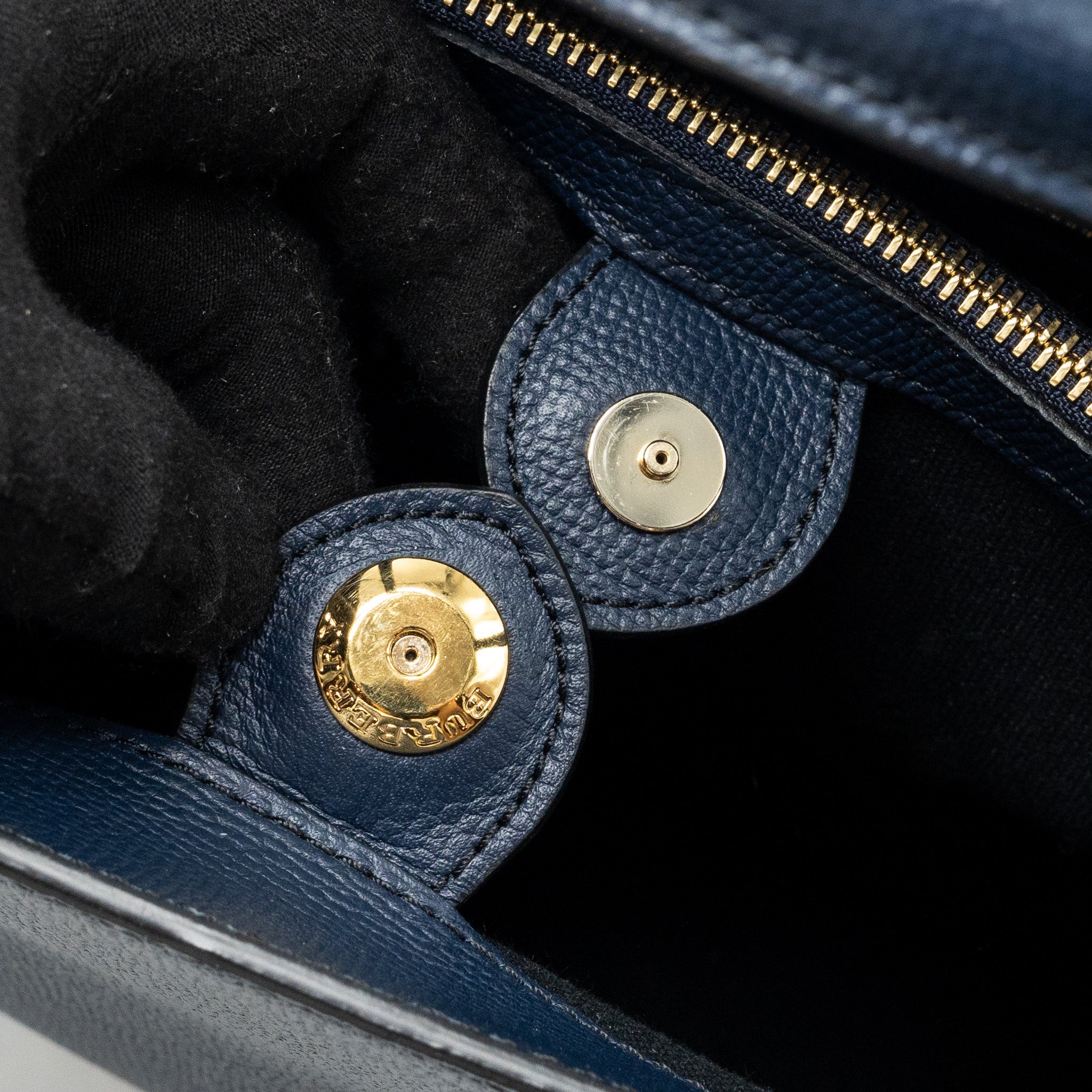 BURBERRY THE LARGE BANNER BAG CALFSKIN DARK BLUE/MULTICOLOUR GHW