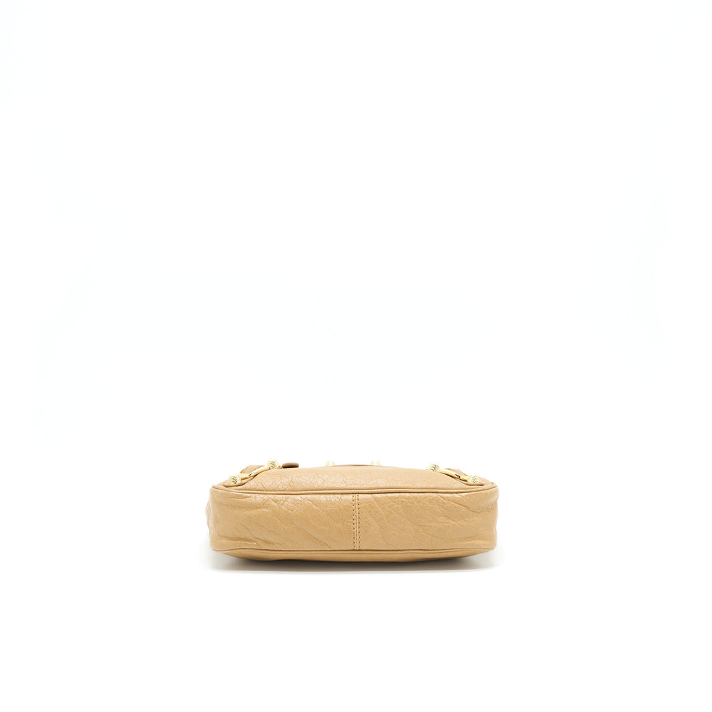 BALENCIAGA GIANT HIP BAG IN BEIGE