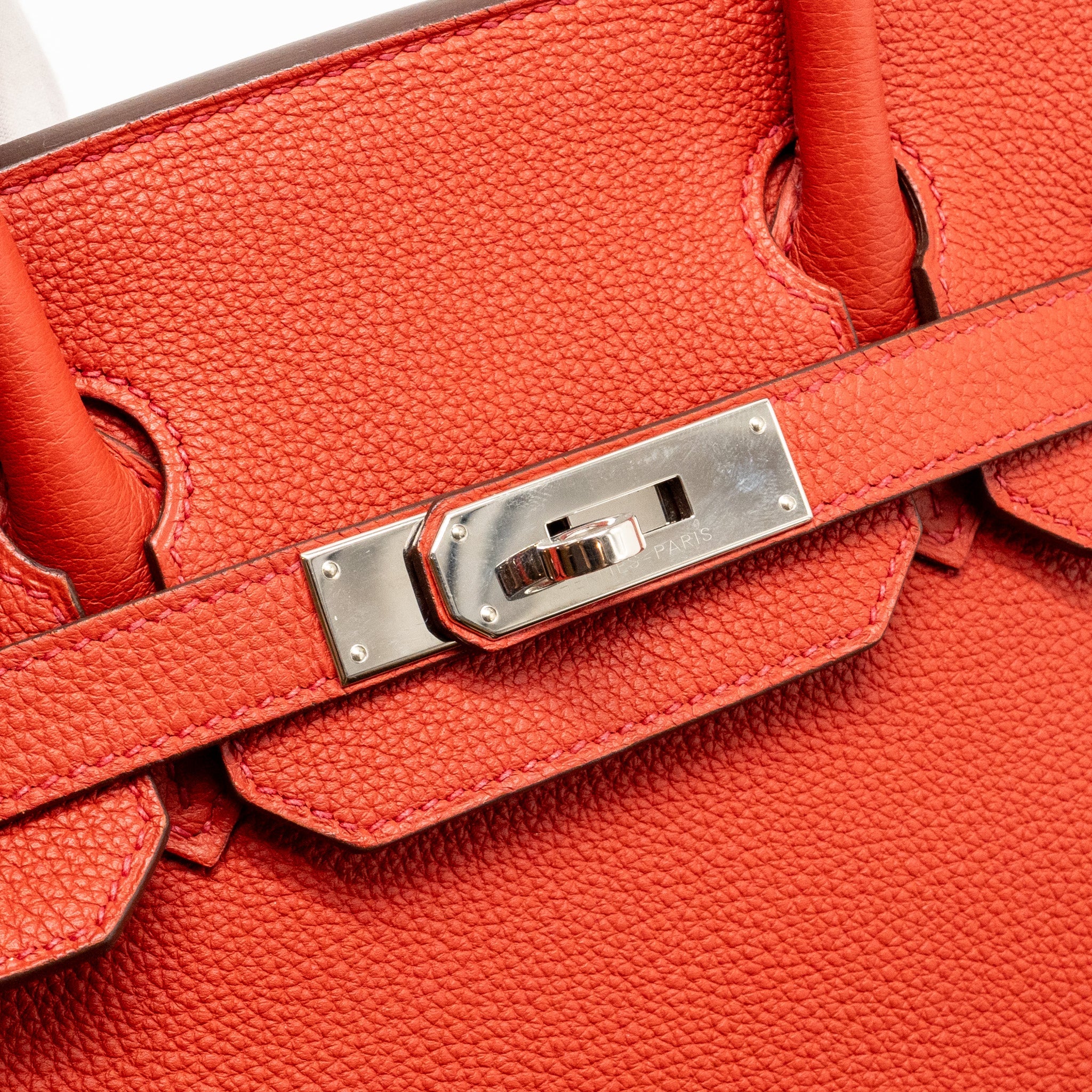 HERMES BIRKIN 30 TOGO ROUGE PIVOINE SHW