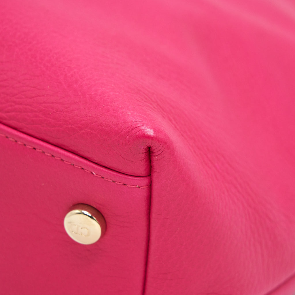 CHRISTIAN DIOR GRANVILLE BAG IN HOT PINK LEATHER GHW