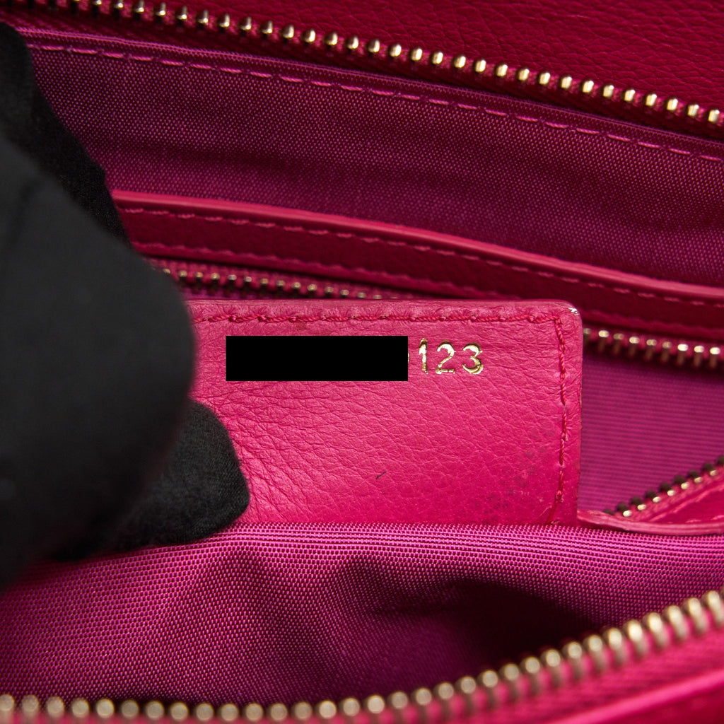 CHRISTIAN DIOR GRANVILLE BAG IN HOT PINK LEATHER GHW