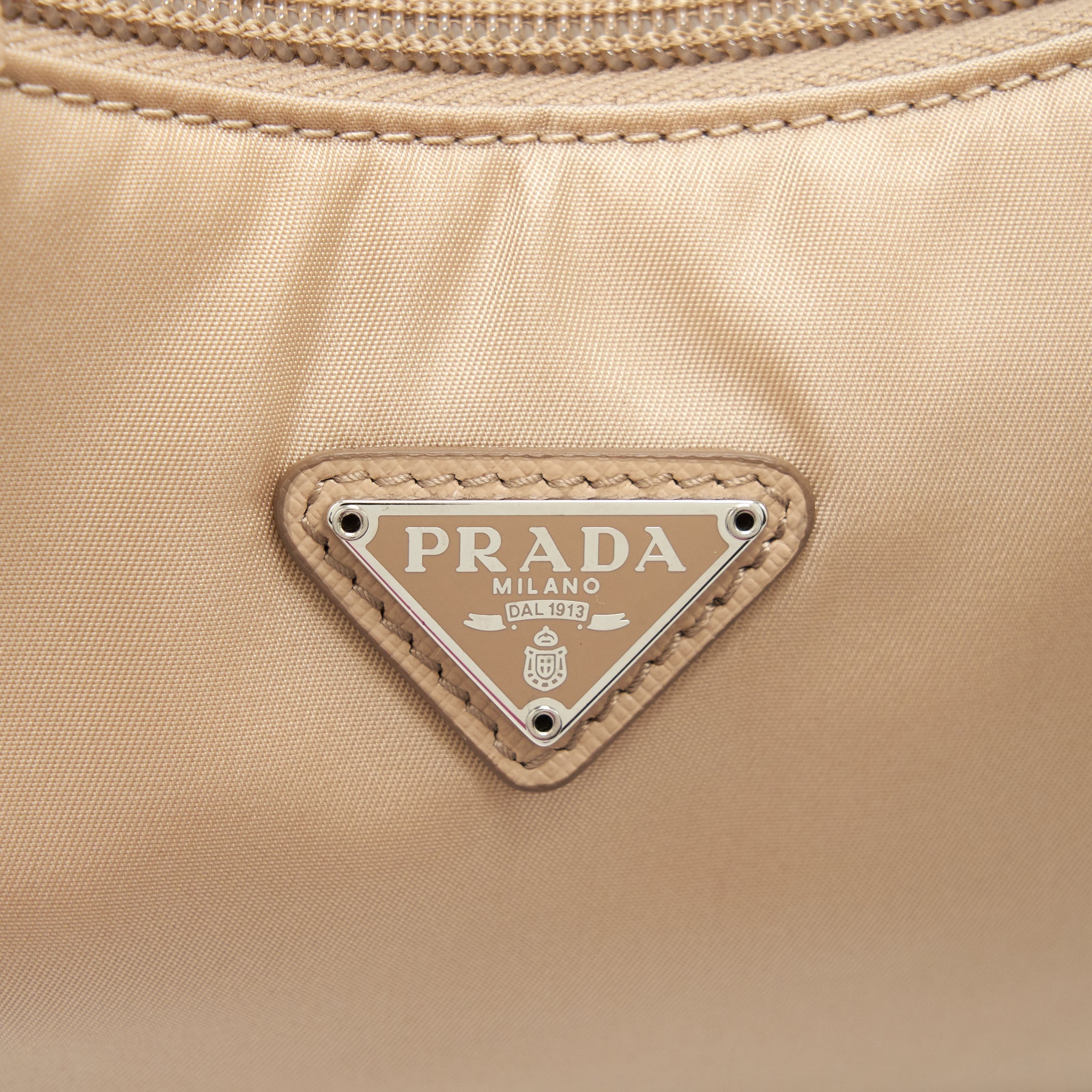 PRADA RE-NYLON RE-EDITION 2000 MINI BAG BEIGE SHW