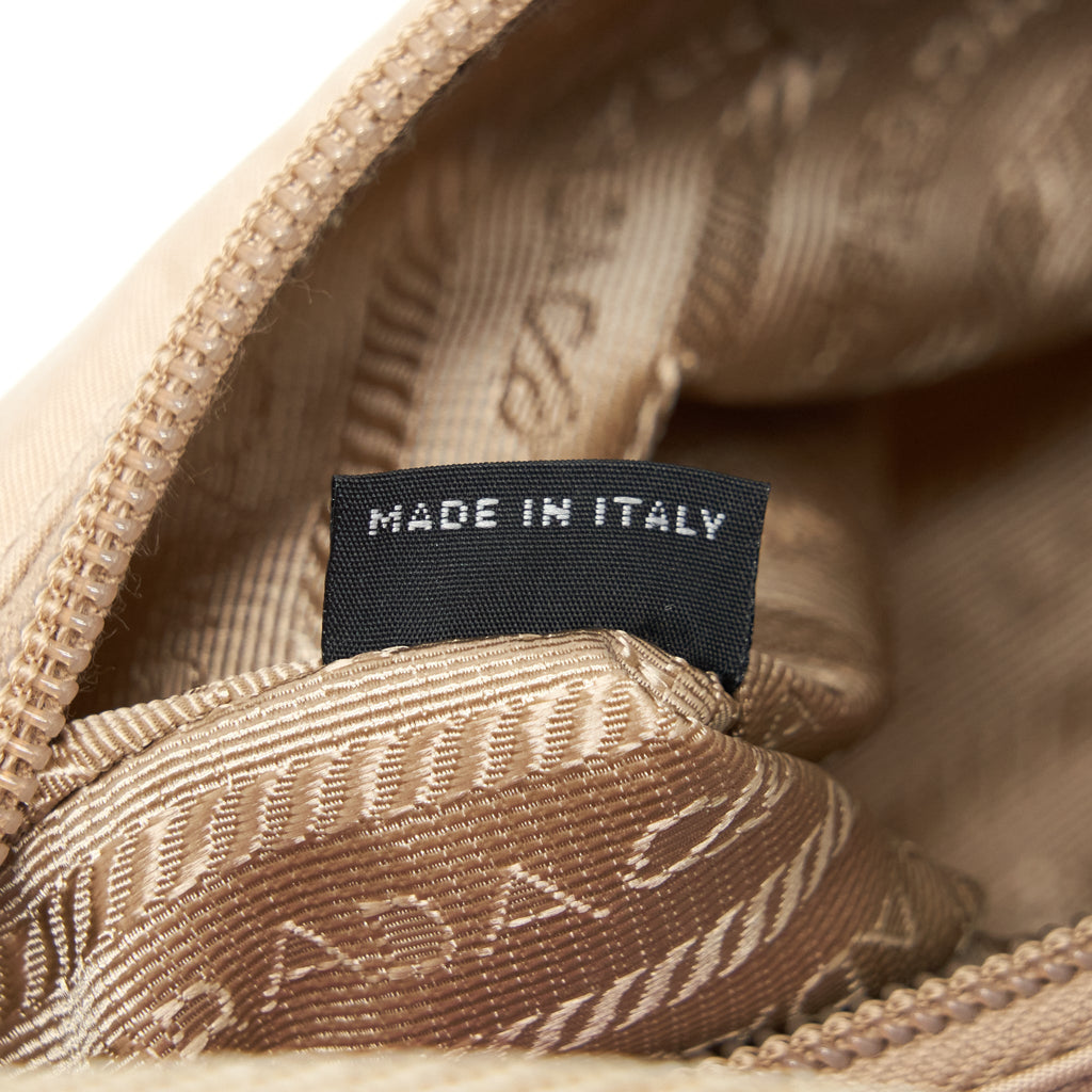 PRADA RE-NYLON RE-EDITION 2000 MINI BAG BEIGE SHW