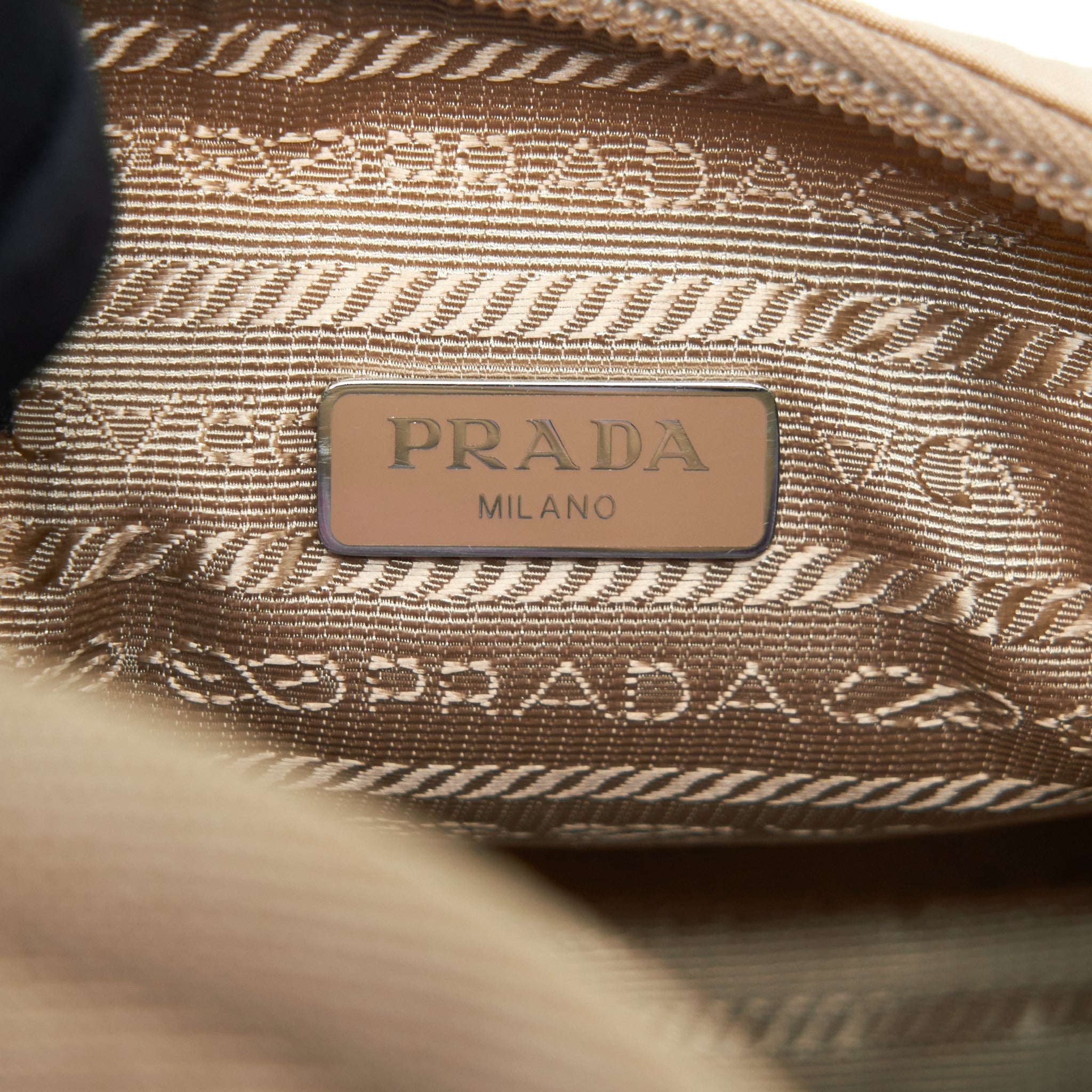 PRADA RE-NYLON RE-EDITION 2000 MINI BAG BEIGE SHW