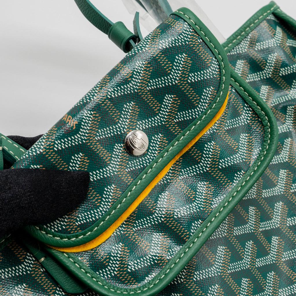 GOYARD ANJOU MINI BAG CANVAS/CALFSKIN GREEN SHW