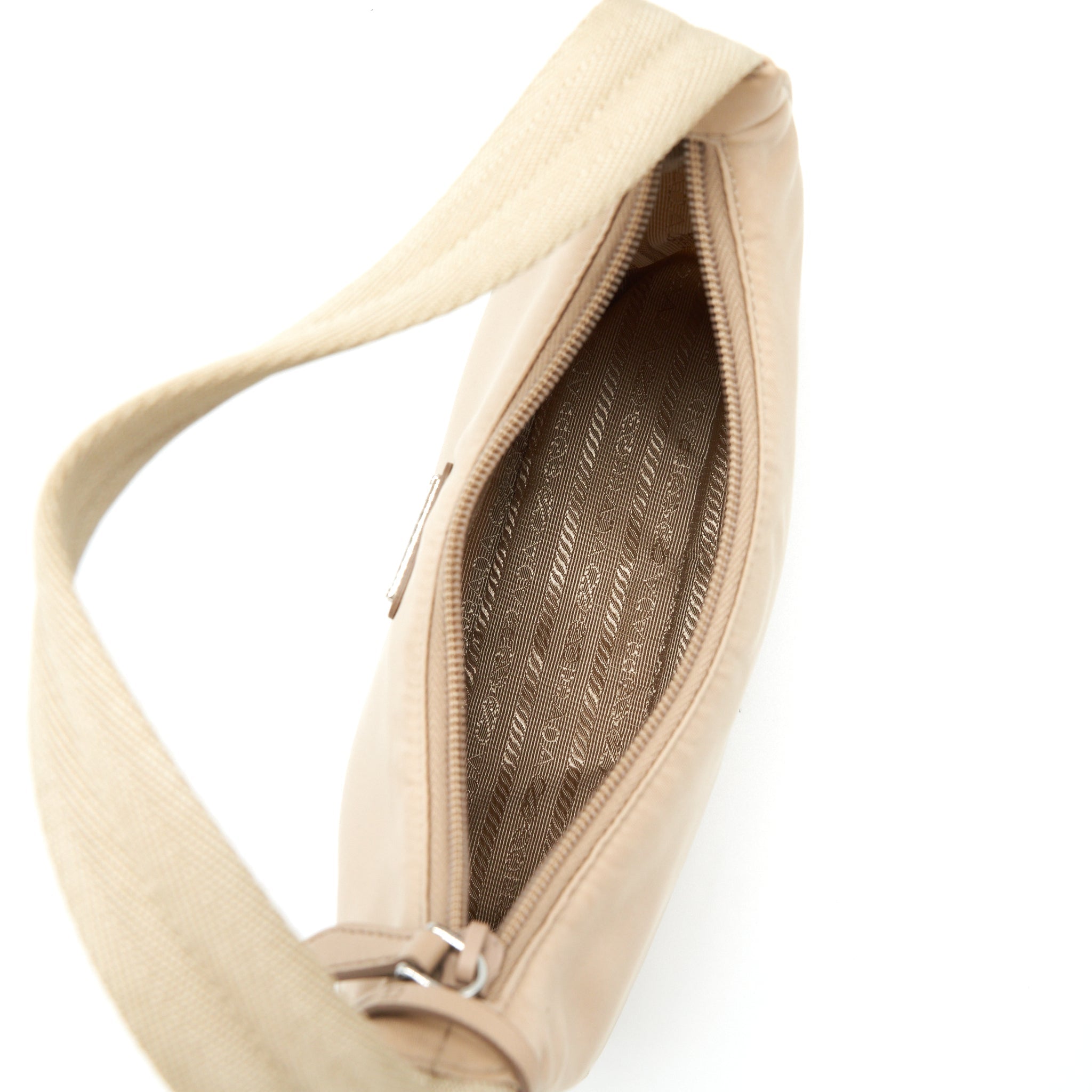 PRADA RE-NYLON RE-EDITION 2000 MINI BAG BEIGE SHW