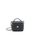 CHANEL 22S TOP HANDLE VANITY CAVIAR BLACK LGHW(MICROCHIP)
