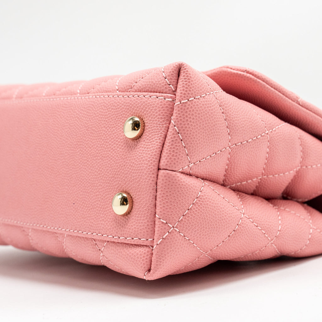 CHANEL SMALL COCO HANDLE CAVIAR PINK LGHW