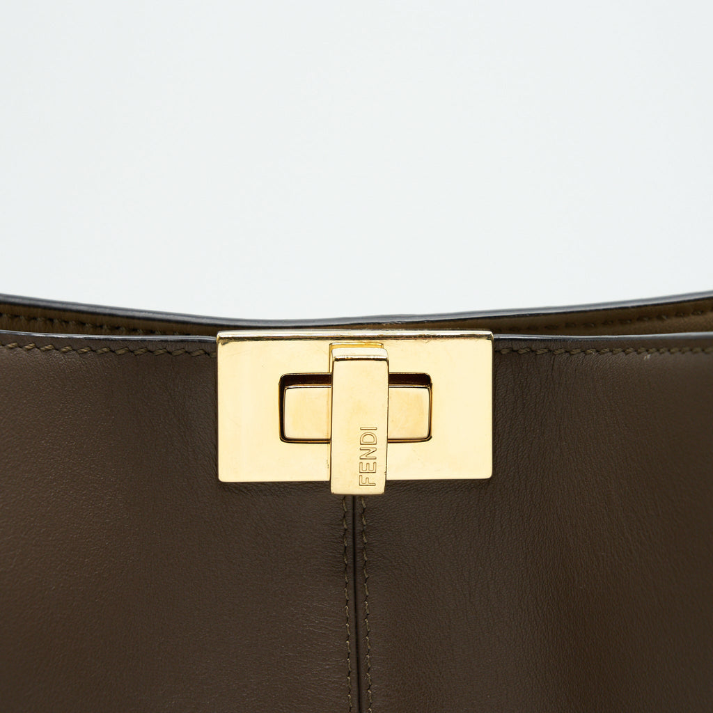 FENDI PEEKABOO X-LITE MEDIUM BROWN GHW