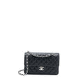 CHANEL SMALL CLASSIC DOUBLE FLAP BAG CAVIAR BLACK SHW (MICROCHIP)