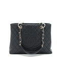 CHANEL GRAND SHOPPING TOTE BAG CAVIAR BLACK SHW
