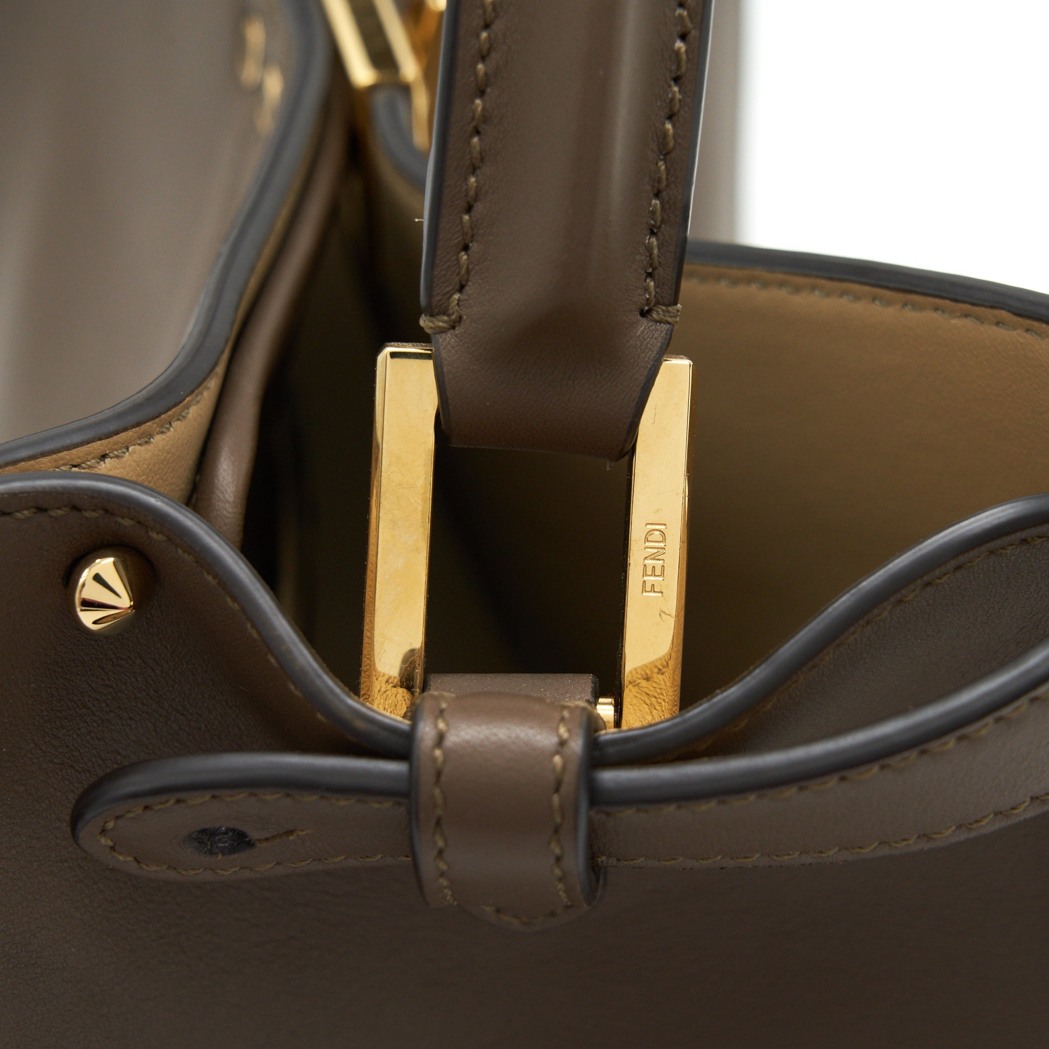 FENDI PEEKABOO X-LITE MEDIUM BROWN GHW