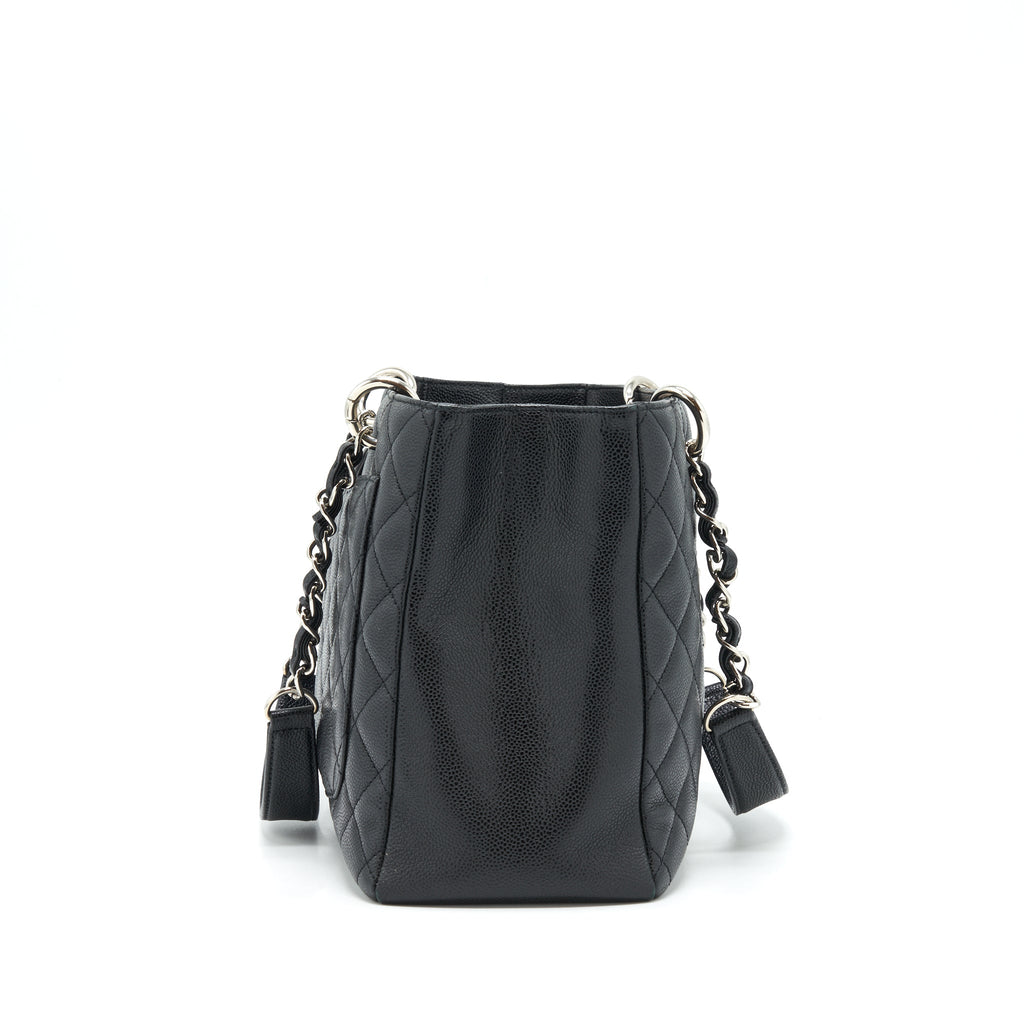 CHANEL GRAND SHOPPING TOTE BAG CAVIAR BLACK SHW