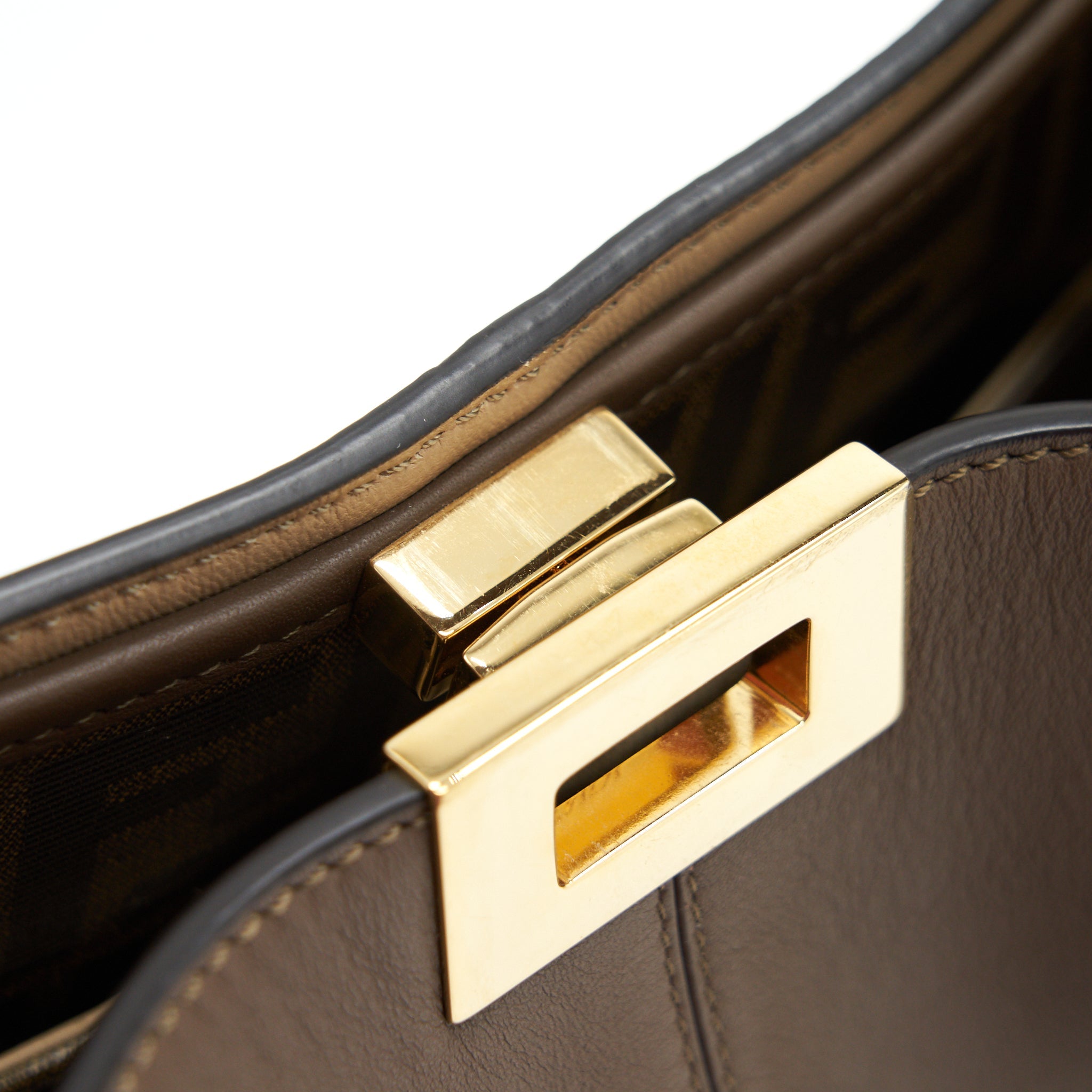 FENDI PEEKABOO X-LITE MEDIUM BROWN GHW