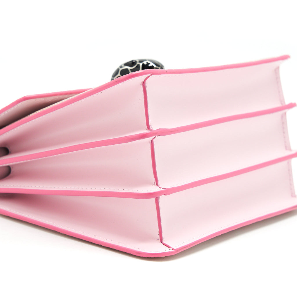 BVLGARI SERPENTI FOREVER BAG ROSA DI FRANCIA CRYSTAL GALUCHAT