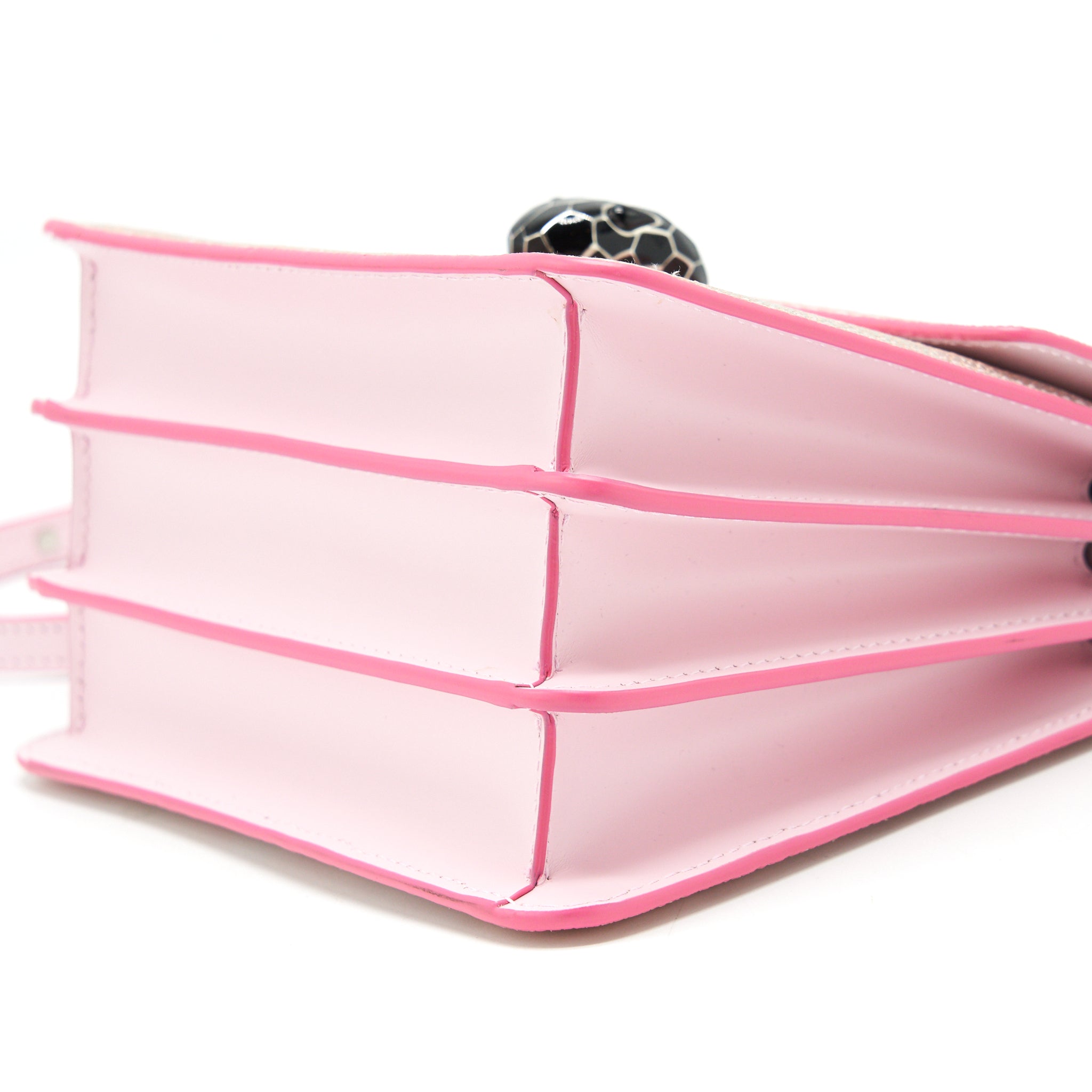 BVLGARI SERPENTI FOREVER BAG ROSA DI FRANCIA CRYSTAL GALUCHAT