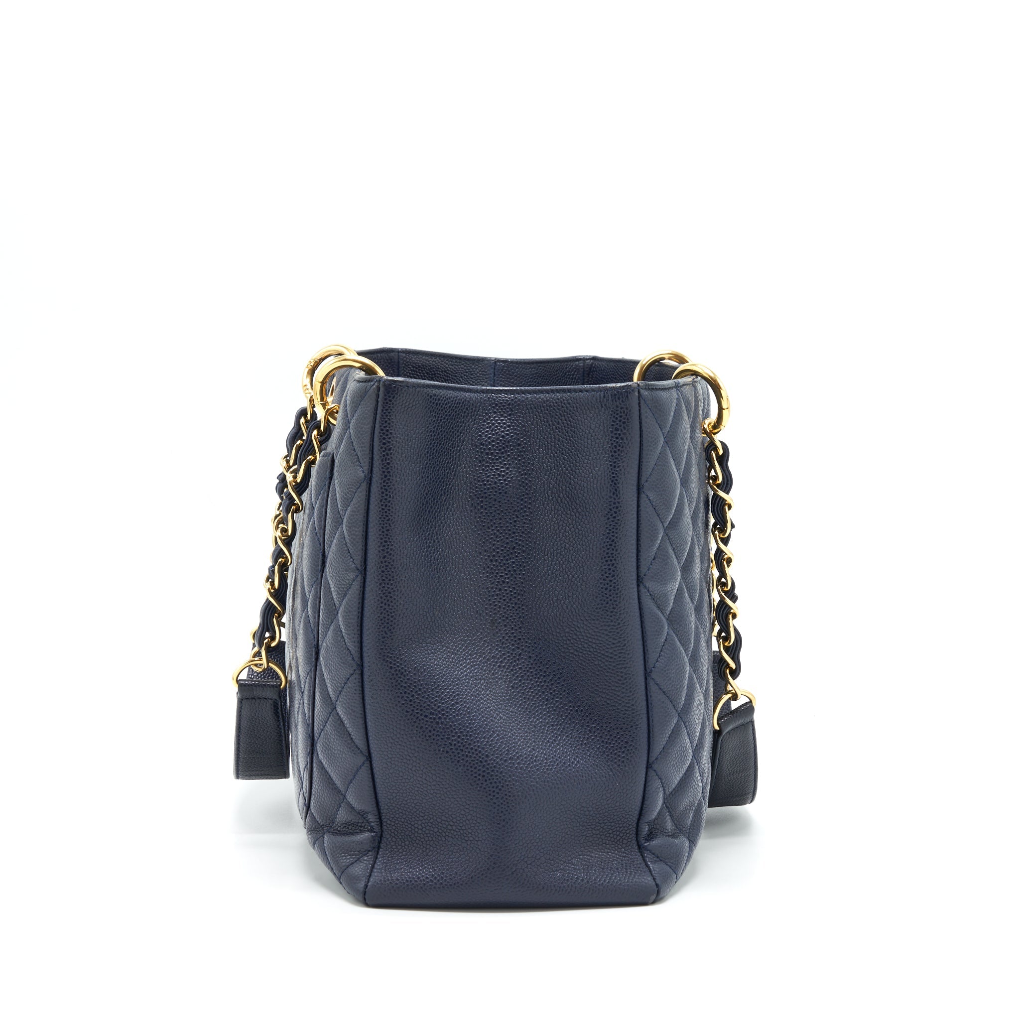 CHANEL GRAND SHOPPING TOTE XL CAVIAR NAVY BLUE GHW